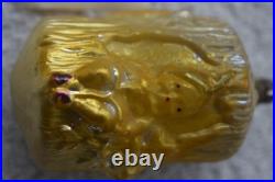 Rare Antique Vtg German Blown Glass Girl In Log Christmas Ornament 1925 3
