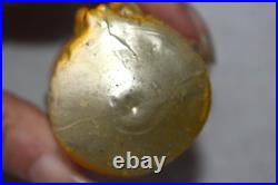 Rare Antique Vtg German Blown Glass Girl In Log Christmas Ornament 1925 3