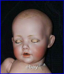 Rare Estate German Bisque Jdk Kestner Hilda Baby Doll -19 1914 Solid Dome Head