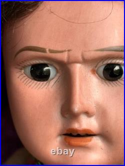 Rare Large Antique German 13 Native American Indian Bisque Head Doll Cloth Body Rare Large Antique German 13 Native American Indian Bisque Head Doll Cloth Body
