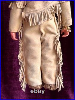Rare Large Antique German 13 Native American Indian Bisque Head Doll Cloth Body Rare Large Antique German 13 Native American Indian Bisque Head Doll Cloth Body