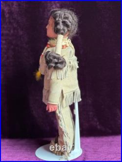 Rare Large Antique German 13 Native American Indian Bisque Head Doll Cloth Body Rare Large Antique German 13 Native American Indian Bisque Head Doll Cloth Body
