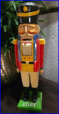 Rare Original Wooden German Nutcracker DDR Erzgebirge Hand Made Christmas Decor