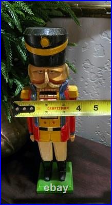 Rare Original Wooden German Nutcracker DDR Erzgebirge Hand Made Christmas Decor