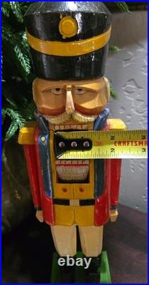 Rare Original Wooden German Nutcracker DDR Erzgebirge Hand Made Christmas Decor