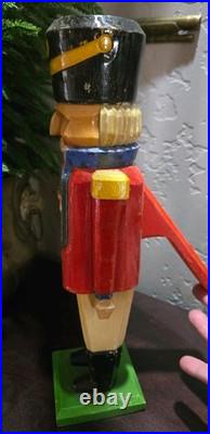 Rare Original Wooden German Nutcracker DDR Erzgebirge Hand Made Christmas Decor