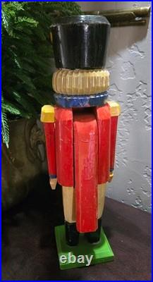Rare Original Wooden German Nutcracker DDR Erzgebirge Hand Made Christmas Decor