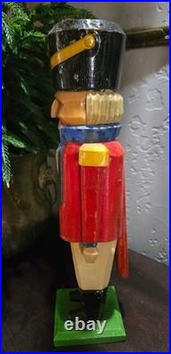 Rare Original Wooden German Nutcracker DDR Erzgebirge Hand Made Christmas Decor