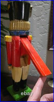 Rare Original Wooden German Nutcracker DDR Erzgebirge Hand Made Christmas Decor