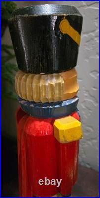 Rare Original Wooden German Nutcracker DDR Erzgebirge Hand Made Christmas Decor