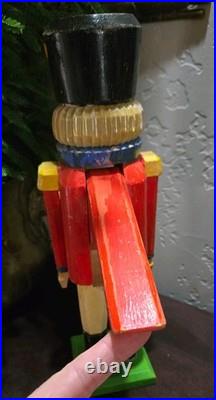 Rare Original Wooden German Nutcracker DDR Erzgebirge Hand Made Christmas Decor