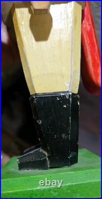 Rare Original Wooden German Nutcracker DDR Erzgebirge Hand Made Christmas Decor