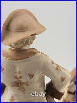 Rare Victorian Antique german porcelain pair Of 19th C Gentlemen And Lady Rare Victorian Antique german porcelain pair Of 19th C Gentlemen And Lady