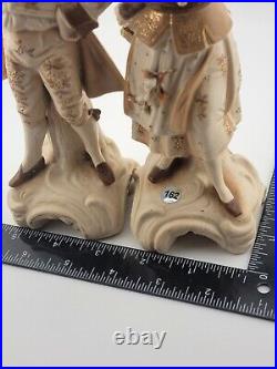 Rare Victorian Antique german porcelain pair Of 19th C Gentlemen And Lady Rare Victorian Antique german porcelain pair Of 19th C Gentlemen And Lady