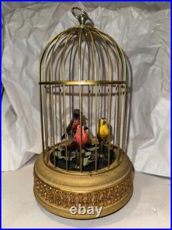 Rare Vintage/Antique German 3- Bird Cage Automaton Music Box Rare Vintage/Antique German 3- Bird Cage Automaton Music Box