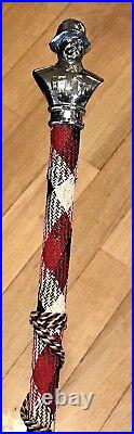 Rare Vintage Antique German Imperial Soldier Head Walking Stick Cane Swagger Old Rare Vintage Antique German Imperial Soldier Head Walking Stick Cane Swagger Old