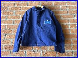 Rare Vintage German Moleskin Work Jacket Pit22.5 Antique Chore Sturdy Deadstock