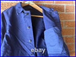 Rare Vintage German Moleskin Work Jacket Pit22.5 Antique Chore Sturdy Deadstock
