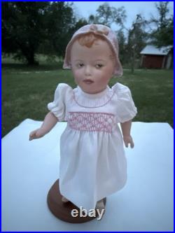 Reproduction Mold Antique 8German Heubach With Pink Hat Stamped At Back