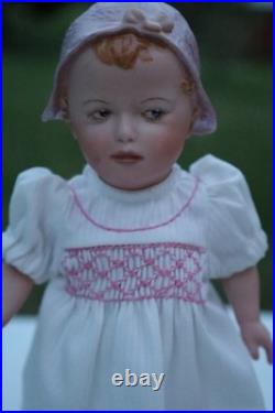 Reproduction Mold Antique 8German Heubach With Pink Hat Stamped At Back