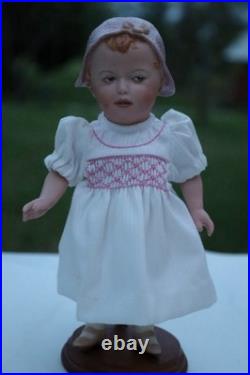 Reproduction Mold Antique 8German Heubach With Pink Hat Stamped At Back