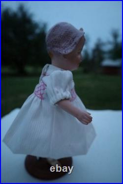 Reproduction Mold Antique 8German Heubach With Pink Hat Stamped At Back