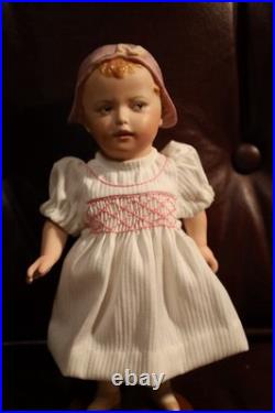 Reproduction Mold Antique 8German Heubach With Pink Hat Stamped At Back