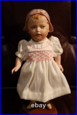 Reproduction Mold Antique 8German Heubach With Pink Hat Stamped At Back