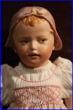 Reproduction Mold Antique 8German Heubach With Pink Hat Stamped At Back