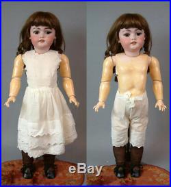 SIMON & HALBIG 1079 26.5 Antique Bisque Doll withOrig Finish Early Unmarked Body