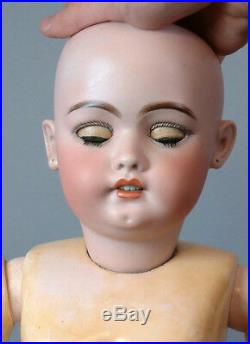 SIMON & HALBIG 1079 26.5 Antique Bisque Doll withOrig Finish Early Unmarked Body