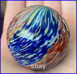 STUNNING Antique Vintage German Onionskin Marble Big withSweet Colors 1.93
