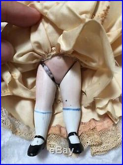STUNNING Kestner #158 All Bisque Antique Doll Mignonette German Miniature