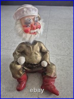 Santa Claus Candy Container German Bobble Head Creepy Rare Vintage Antique