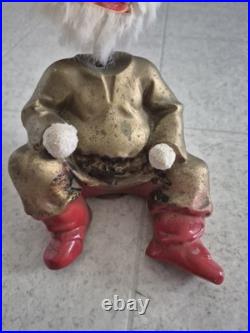 Santa Claus Candy Container German Bobble Head Creepy Rare Vintage Antique