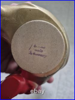 Santa Claus Candy Container German Bobble Head Creepy Rare Vintage Antique