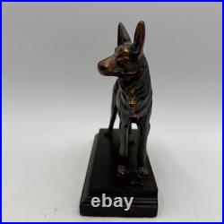 Set 2 Vintage Antique Bronze German Shepherd Guard Dog Statue Sculpture Bookends Set 2 Vintage Antique Bronze German Shepherd Guard Dog Statue Sculpture Bookends