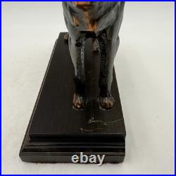 Set 2 Vintage Antique Bronze German Shepherd Guard Dog Statue Sculpture Bookends Set 2 Vintage Antique Bronze German Shepherd Guard Dog Statue Sculpture Bookends