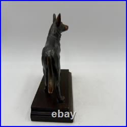Set 2 Vintage Antique Bronze German Shepherd Guard Dog Statue Sculpture Bookends Set 2 Vintage Antique Bronze German Shepherd Guard Dog Statue Sculpture Bookends