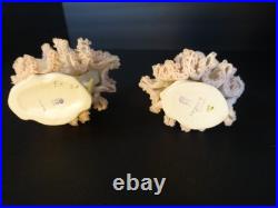 Set 2 of vintage antique German Dresden Porcelain lace figurine dancer/woman