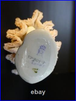 Set 2 of vintage antique German Dresden Porcelain lace figurine dancer/woman