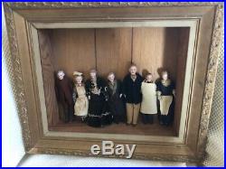 Set of 7 Exquisite and Rare Antique German Doll House Dolls