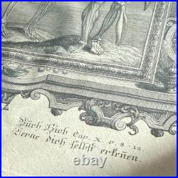 Set of Four Antique German Anatomical Copper Engraving Plate Prints Framed