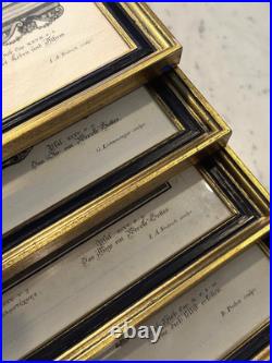 Set of Four Antique German Anatomical Copper Engraving Plate Prints Framed