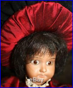 Simply Stunning Armand Marseille 390 Brown/Black Mutatto Doll 12 Tall
