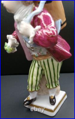 Sitzendorf Porcelain Figurine Boy Harvesting Grapes German Vintage Antique Rare Sitzendorf Porcelain Figurine Boy Harvesting Grapes German Vintage Antique Rare