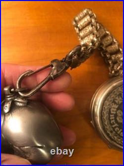 Skull Skeleton Industrial German Pocket Watch Vintage Antique Vintage #S-44