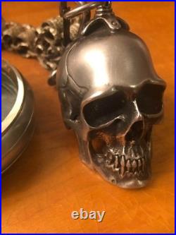Skull Skeleton Industrial German Pocket Watch Vintage Antique Vintage #S-44