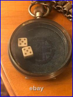 Skull Skeleton Industrial German Pocket Watch Vintage Antique Vintage #S-44