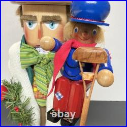 Steinbach German Wooden LE Nutcracker BOB CRATCHIT & TINY TIM -A Christmas Carol